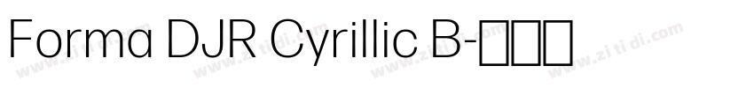 Forma DJR Cyrillic B字体转换
